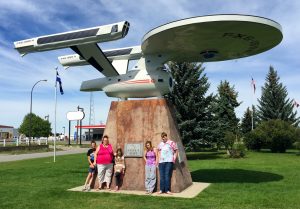 *With it's starship visitors centre, and it's 5-ton replica star ship, Vulcan Alberta is selfie heaven! Photo David Dodge, GreenEnergyFutures.ca