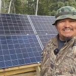 Raymond Cardinal's solar-powered cabin