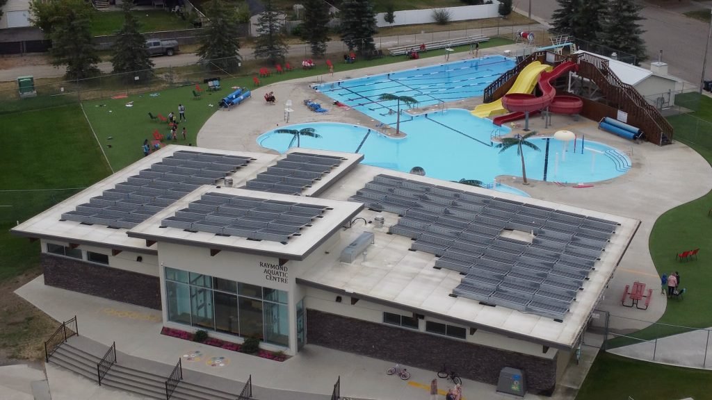 Raymond Aquatic Center with solar