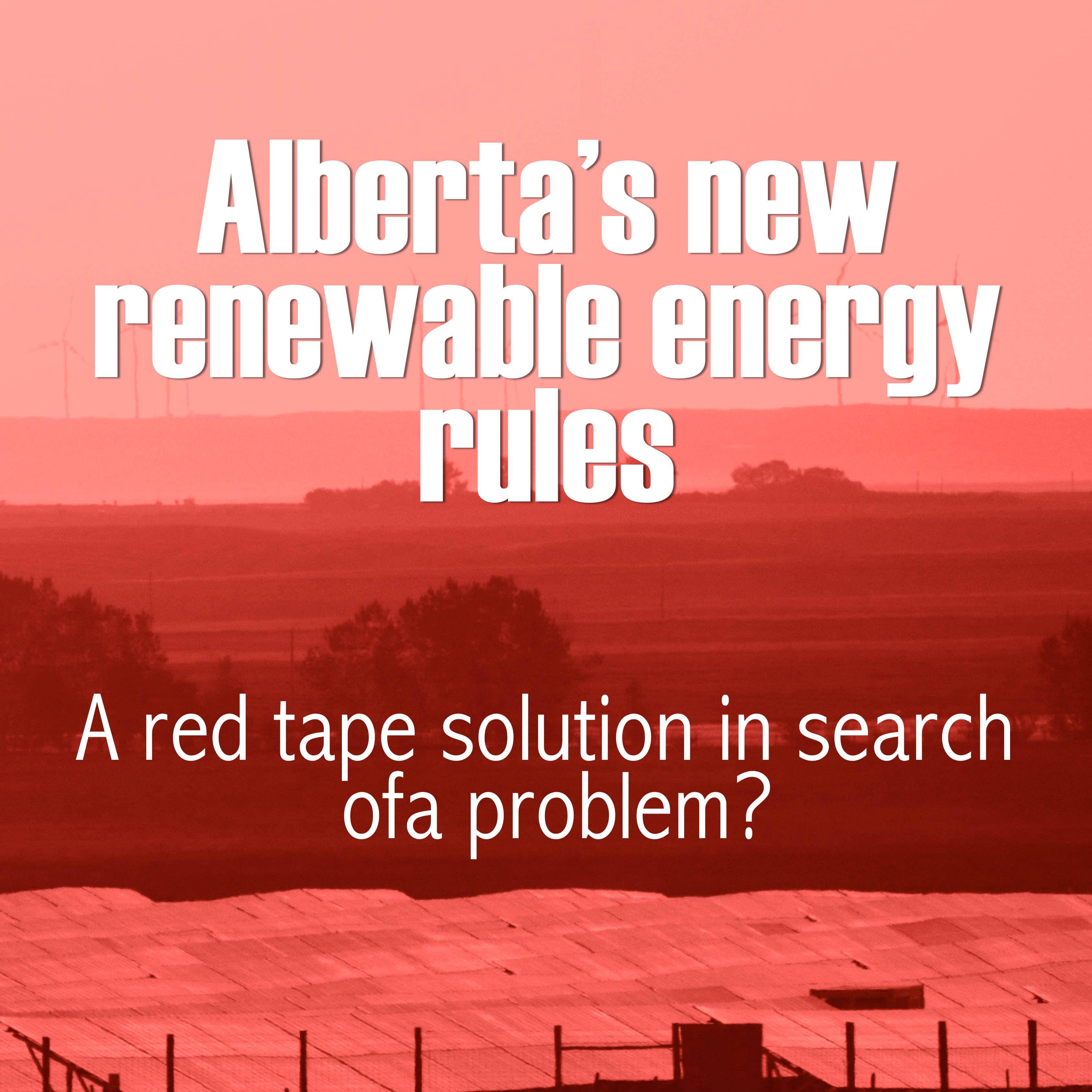 Alberta's new renewable energy rules