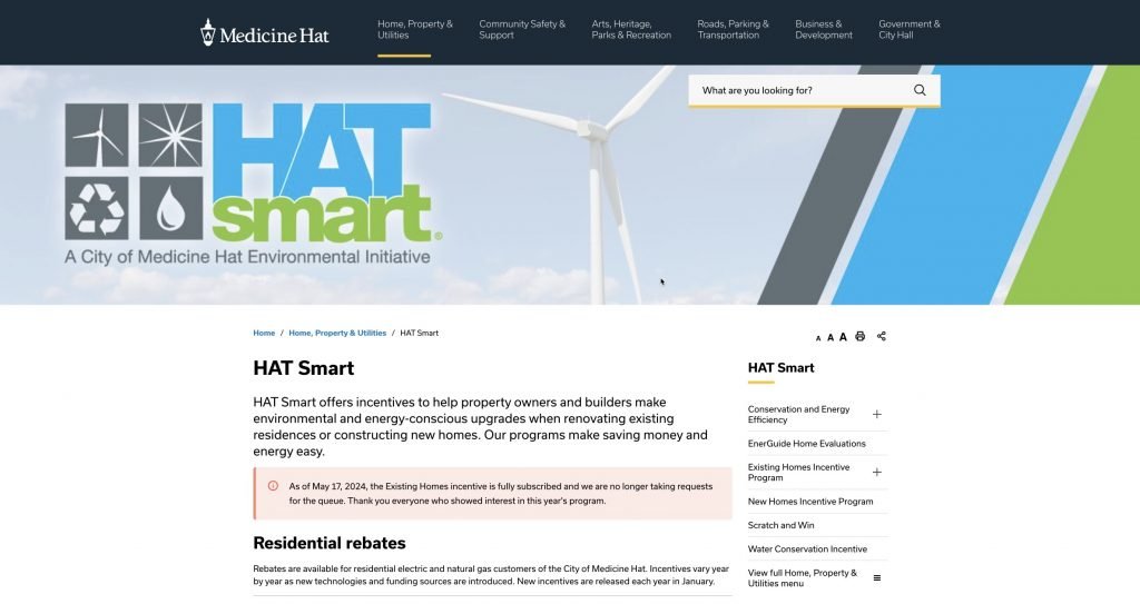 385. The Energy Innovation Challenge and piloting decentralized energy strategies in Medicine Hat 9 Hat Smart Webpage 2024